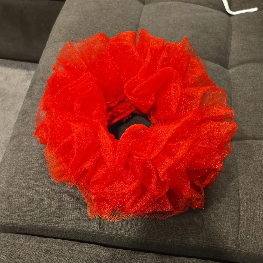 Vibrant Red Tutu and Pom-Pom Sock Set for Baby